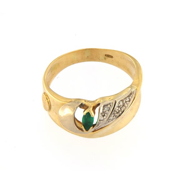 Anello Goldside Donna in Oro giallo Smeraldo 0.10 Ct AN.GS0024 - AN.GS0024